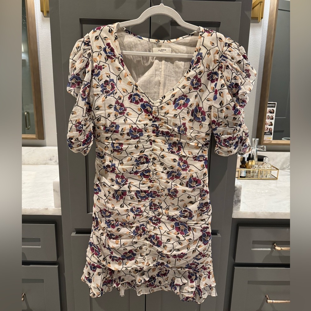 Isabel Marant Cream Floral Mini Dress